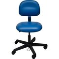 Industrial Seating ESD-Safe Vinyl Clean Room Chair with Nylon Base with Drag Chain Blue 52-VCON BLUE-411